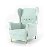 Sofini Ohrensessel Milo! Sessel für Wohnzimmer & Esszimmer! Skandinawisch, Relaxsessel aus Webstoff, Best Sessel! (Beauty 5)
