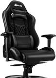 KLIM Esports Gaming Stuhl + Mit Lenden- und Nackenstütze + Verstellbar Gaming Sessel + Ergonomisch PC Stuhl + Kunstleder und Premium-Materialien + Schwarz Gamer Stuhl 2022 Version Gaming Chair