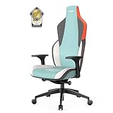 RECARO Rae Bright Blue | Hochwertiger Gaming Stuhl, individuell einstellbar und ergonomisch, auch als Bürostuhl, Gaming Chair aus Stoff mit Rollen, Blau-Orange