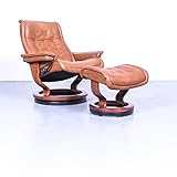 Stressless Royal Designer Leder Sessel & Hocker Garnitur Braun Größe L Relax Funktion Echtleder #4938