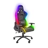 X Rocker Bravo RGB ergonomischer Gaming Stuhl - Bürodrehstuhl mit patentierter Neo Motion LED Beleuchtung - Schreibtischstuhl mit 3D-Armlehnen & Wippmechanik belastbar bis 100 kg