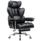 GTPLAYER Gaming Stuhl, Gamer Stuhl, Ergonomischer Bürostuhl COMHOMA Serie mit Fußstütze verstellbare Lenden und Kopfkissen, Gaming Chair Gepolstert, Gaming Sessel 150kg Belastbarkeit schwarz