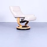 Ekornes Stressless Nordic Relax Sessel Größe S Creme Beige Stuhl + Erhöhungsring Echtleder #4893