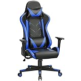 Yaheetech Gaming Stuhl, Racing Stuhl, Bürostuhl, ergonomischer Schreibtischstuhl, Drehstuhl, Chefsessel mit verstellbare Kopfstütze, Lendenstütze, Höhenverstellbare, PC Stuhl 150 kg belastbarkeit