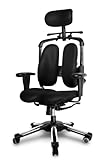 HARASTUHL® - Bürostuhl ergonomisch - NIE 01 - gesundes & langes Sitzen bis zu 12H - INNOVATIVER ergonomischer Bürostuhl - Office Chair - von 1,50m bis 1,95m - Druckentlastung der Bandscheiben (Black)
