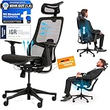 VALKENSTOL M5 Bürostuhl Ergonomisch - Höhenverstellbare Rückenlehne, Mesh-Sitz - Ergonomischer Bürostuhl Schreibtischstuhl Office Chair Bürostühle